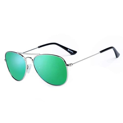 Kids Polarized Sunglasses Pilot for Boys and Girls with Case UV 400 Protection Youth Eyewear Teens Age 2-12 - Image 1