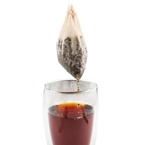 Tea Filter Bags, 50 Pack Housim Reusable Cotton Tea Bags Empty Unbleached Strainer Filter Bags ECO Friendly Tea/Herb Brew Bags Loose Leaf Tea Infuser for Home Office Travel (3.1 x 3.9Inch) thumbnail 6