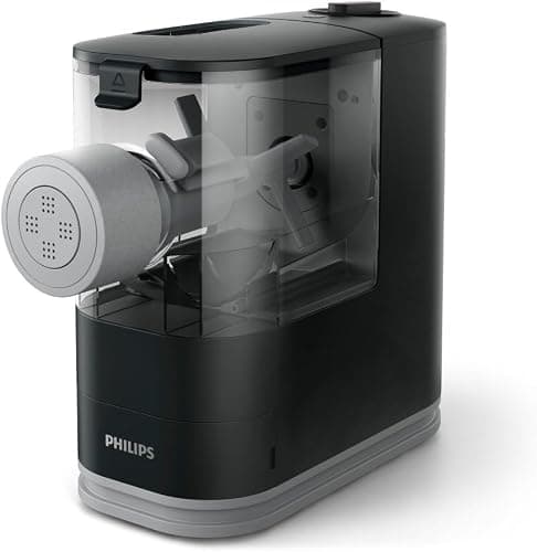 Philips Kitchen Appliances Compact Pasta and Noodle Maker, Viva Collection, Comes with 3 Default Classic Pasta Shaping Discs, Fully Automatic, Recipe Book, Small, Black (HR2371/05) thumbnail 6