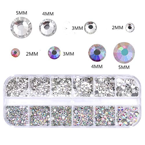 Kungfu Mall Nail Crystals & Art Rhinestones, Clear, Sizes AB, 4pc, With Tweezer & Picker Pen, Gift Set thumbnail 4