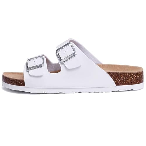 ODOLY Unisex Cork Footbed Slide Sandal, Arch Support Summer Outdoor Sandals with Adjustable Buckle for Women and Men thumbnail 3
