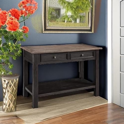 Signature Design by Ashley Tyler Creek Modern Farmhouse Sofa Table, Brown & Black thumbnail 8