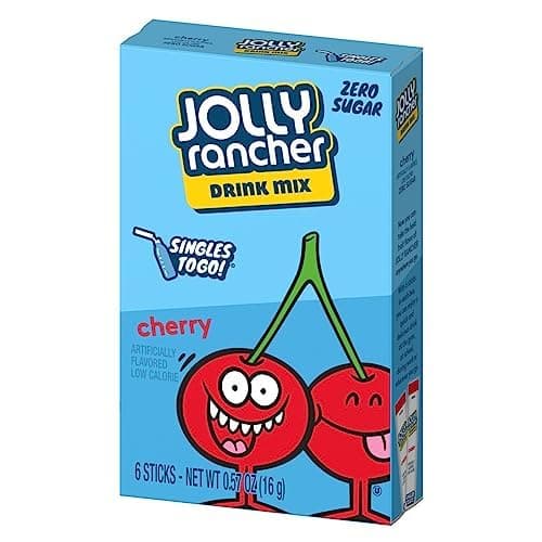 Jolly Rancher SINGLES TO GO! Drink Mix WaterTok Bundle - Blue Raspberry, Green Apple, Watermelon and Cherry Drink Mix thumbnail 4