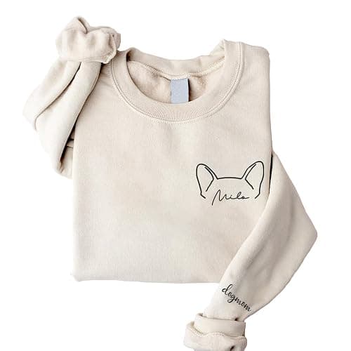 Dog Embroidered Sweatshirt - Image 1