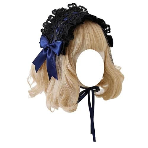 TTYAO REII Women's Lolita Headband Black Lace Maid Hairband Hair Accessories Girls Gothic Headdress for Cosplay Costume Party - Image 1