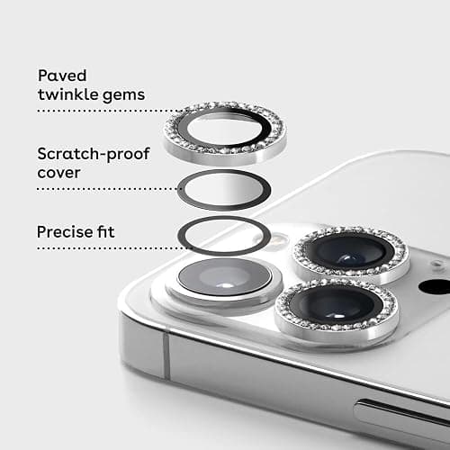 CASETiFY Camera Lens Gem [Easy Application] for iPhone 15 Pro / 15 Pro Max - Silver thumbnail 4
