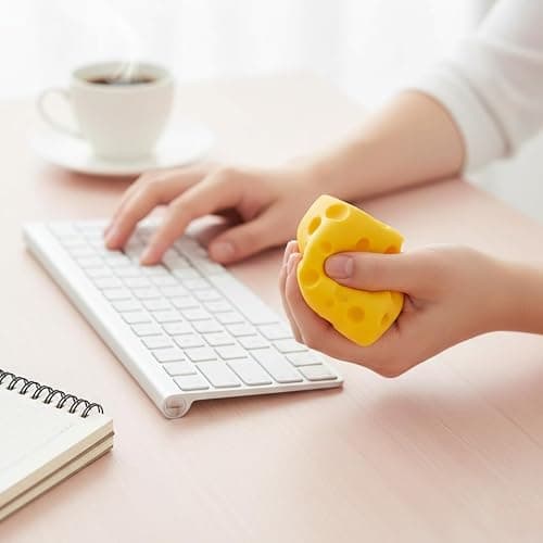 LORBIFIN Cheese Squeeze Toy, Yellow Mochi Stress Relief Maltose Stretch Sensory for and Adults thumbnail 6