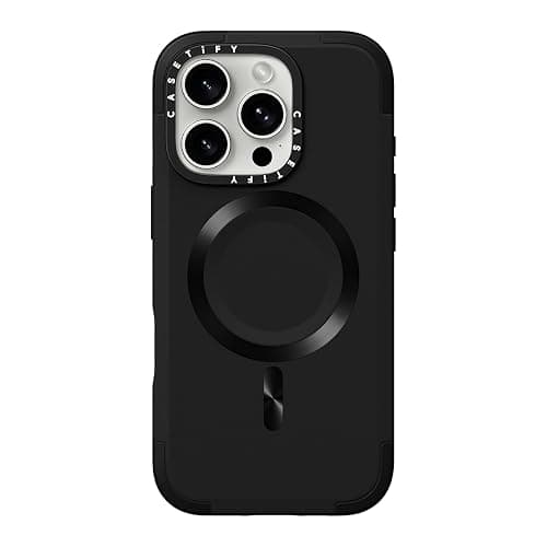 CASETiFY Force Case for iPhone 16 Pro [Slim / 6.6 ft. 3X Military Grade Drop Protection/Compatible with Magsafe] - Black - Image 1