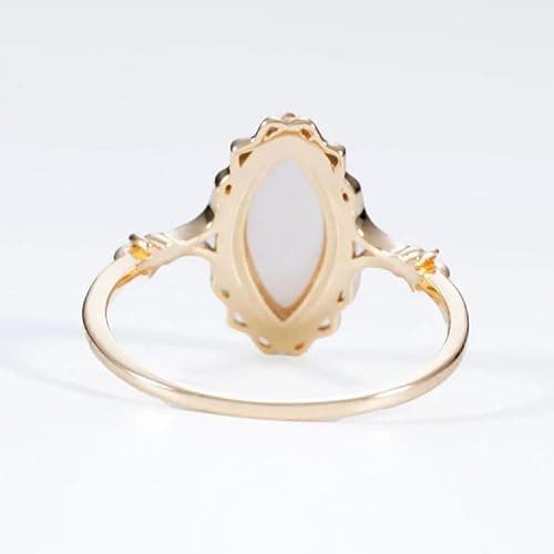 JASXEYO Simple Wave Lace Ring Women's Personalized Vintage Court Style Ring, Gold Rings for Women，Promise Rings for Her thumbnail 7