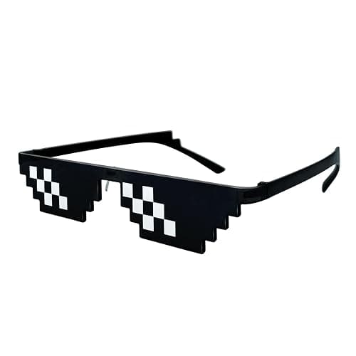 Lorigun Thug Life Glasses Pixel Sunglasses for Party, Deal with it Glasses Bachelor Party Decor - Image 1