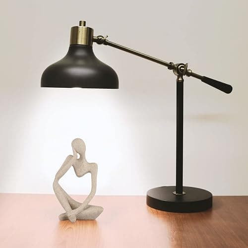 Ozzptuu Sandstone Resin Thinker Style Abstract Sculpture Statue Collectible Figurines Home Office Bookshelf Desktop Decor(Small Sandstone,Left) thumbnail 2
