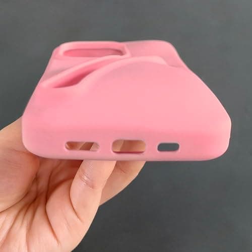 Generic Lip Gloss Phone 15 Pro Max Case - Premium Silky Silicone Lip and Phone Case with Puffy Back and Tactile Buttons for Easy Grip - Protective and Stylish Case Phone 15 Pro Max (Pink) thumbnail 6