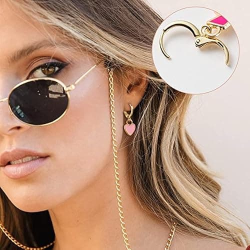 9 pairs /18 pairs, college style earrings, fashion personality Hypoallergenic Earrings for Girls smile heart star lightning and colorful pendant, make you look more vibrant, energetic, young thumbnail 4