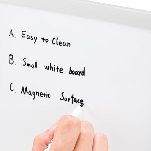 Amazon Basics Small Dry Erase Whiteboard, Magnetic Whiteboard with Marker and Magnets, 8.5" x 11", Plastic/Aluminum Frame thumbnail 6