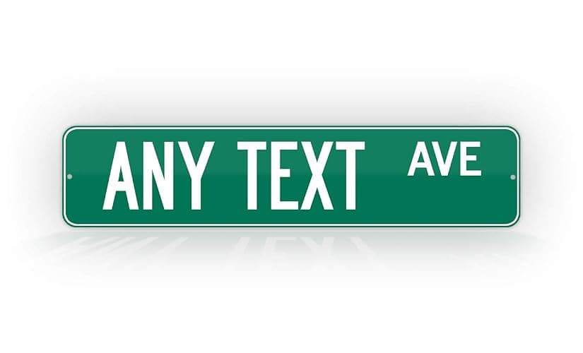 Customized Green Road Sign Personalized Novelty Street Sign - Image 1