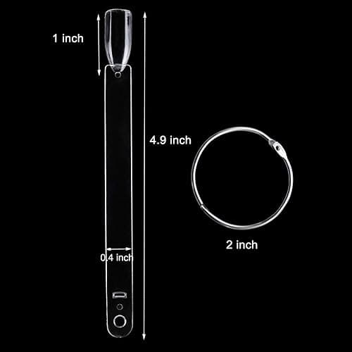 150 Pcs Clear Nail Swatch Sticks with Ring, Fan Shape Nail Art Tips, False Nail Sample Sticks, Nail Practice Color Display, Transparent Board thumbnail 6