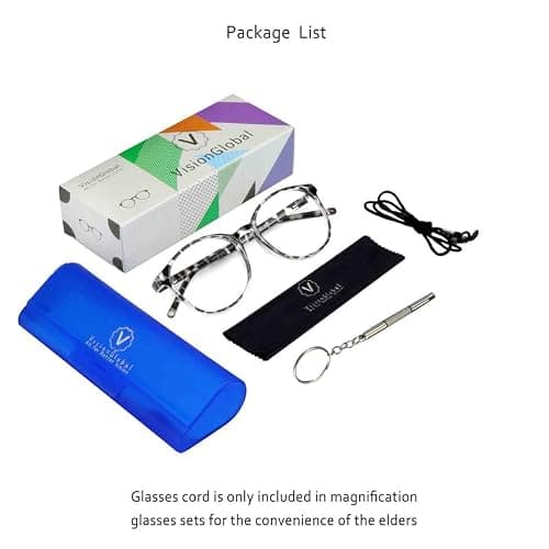 VisionGlobal Blue Light Blocking Glasses for Women/Men, Anti Eyestrain, Computer Reading, Stylish Oval Frame, Anti Glare thumbnail 7