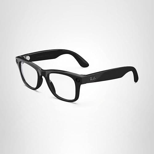 Ray-Ban Meta (Gen 1), Wayfarer, Shiny Black | Smart AI Glasses for Men, Women — 12 MP Ultra-Wide Camera, Open-Ear Speakers for Audio, Video Recording and Bluetooth — Clear Lenses — Wearable Technology thumbnail 7