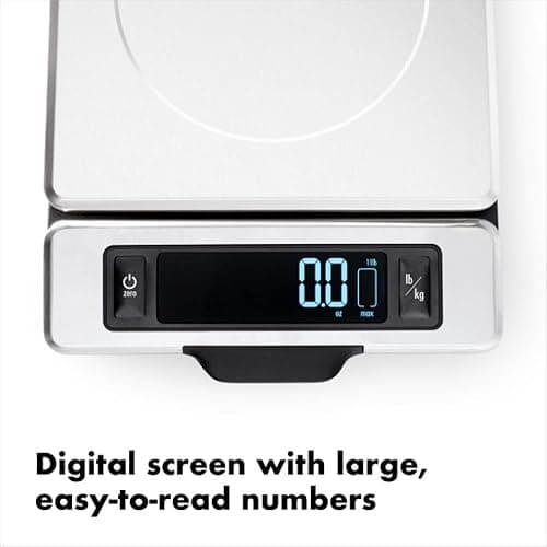 OXO Good Grips 11-Pound Stainless Steel Kitchen Scale with Pull-Out Display - Black thumbnail 3