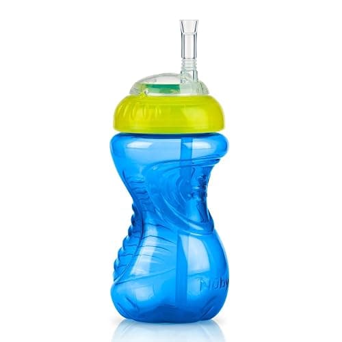 Nuby No-Spill Soft Straw Easy Grip Sippy Cup for Girls - (3-Pack) 10 Oz - 12+ Months thumbnail 8