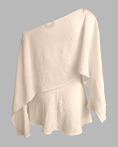 CHICME Women's 3 Piece Summer Outfits Off Shoulder Batwing Sleeve Tops with Bandeau and Skorts Sets Casual Vacation Outfit thumbnail 7