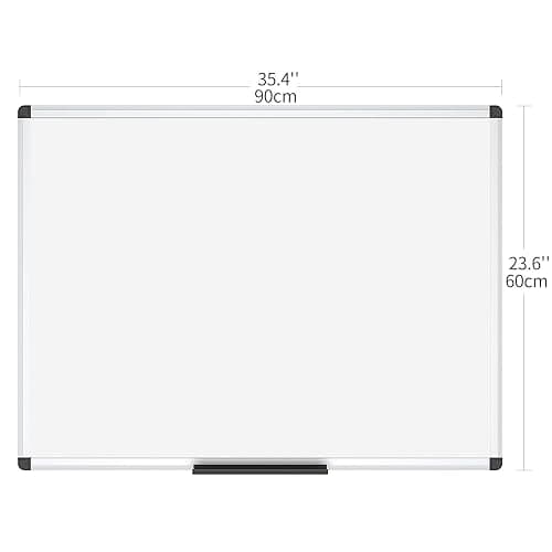 VIZ-PRO Magnetic Dry Erase Board, 36 X 24 Inches, Silver Aluminium Frame thumbnail 3