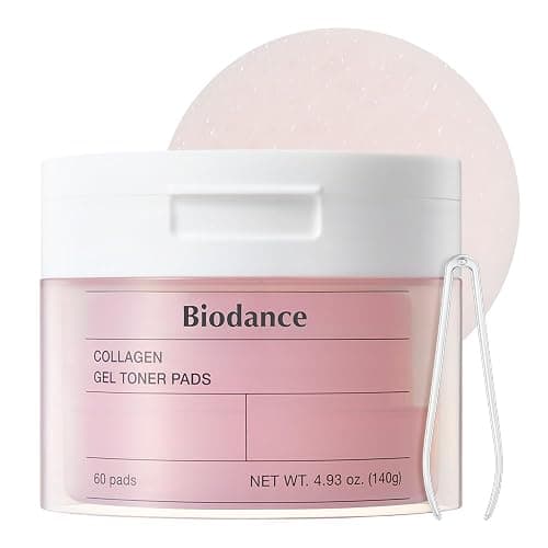 Biodance Collagen Gel Toner Pads, Pore Minimizer for Face, Improving Elasticity, Plumping Toner Pads for Sensitive Skin, Korean Skincare, Stocking Stuffers for Teen Girlsㅣ4.93 fl.oz.(140g)*60Pads - Image 1