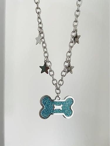 Cute Necklace Kawaii Pendant Necklace for Women Y2k Bone Grunge Emo Coquette Mcbling Hippie Jewelry Therian Grunge Jewelry (Bone) thumbnail 5
