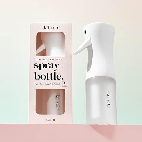 Kitsch Continuous Spray Bottle for Hair – Fine Mist Water Mister & Water Spray Bottle – Recycled Hair Spray Bottle – Spray Bottles for Cleaning, Styling, Plants & More – White, 150ml thumbnail 7