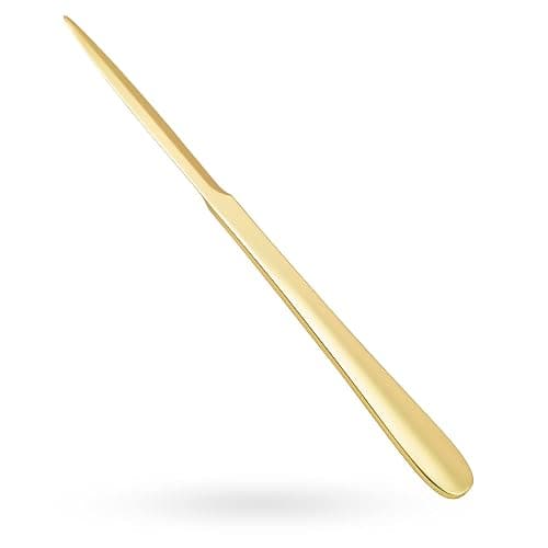 MUSROD 9" Golden Metal Letter Opener with Minimalist Design, Safe Double Edge Blades, Anti-Fingerprint Long Handle, Mail Opener Paper Knife Tool Envelope Opener - Image 1
