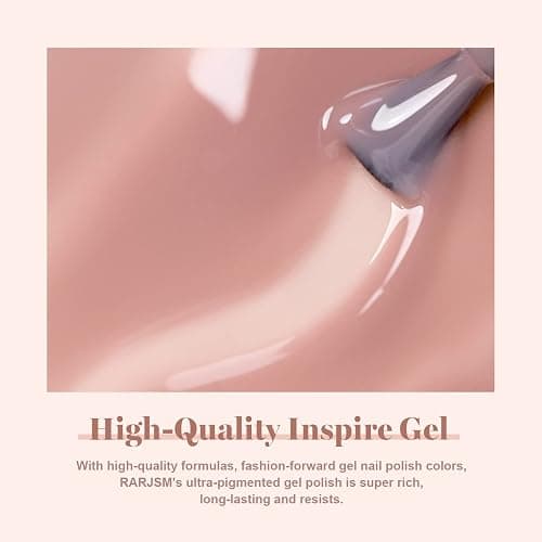 RARJSM Gel Nail Polish Jelly Pink Translucent Sheer Nude Colors Neutral Skin Tone Gel Polish Milky Clear Ice Pink 15ml Single Bottle Soak off UV LED Cured at Home Salon DIY French Manicure Nails Art - Baby Pink thumbnail 6