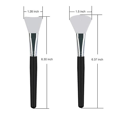 LORMAY 2 Pcs Silicone Face Mask Brush Applicator for Facial Mud, Clay Mask, DIY, Modeling Mask, Body Lotion, and BB CC Cream - 2 Count (Pack of 1) thumbnail 3