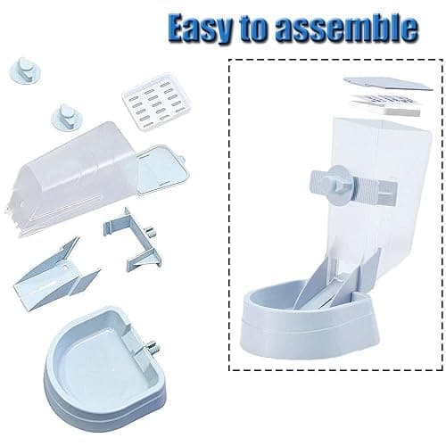 Oncpcare Rabbit Food Dispenser Water Bottle, Small Animal Bowls for Cage, Hanging Automatic Small Pet Water Bowl for Bunny Guinea Pig Ferret thumbnail 4