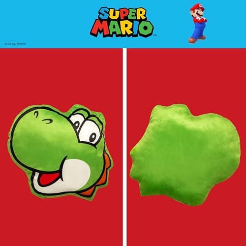 Nintendo Super Mario Yoshi Gaming Bedding Super Soft Plush Decorative Pillow, One Size, (Officially Licensed Product) by Franco thumbnail 5