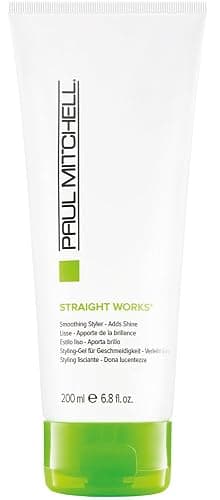 Paul Mitchell Straight Works Hair Gel, Smoothing Styler, Adds Shine, For Frizzy Hair, 6.8 fl. oz. - Image 1
