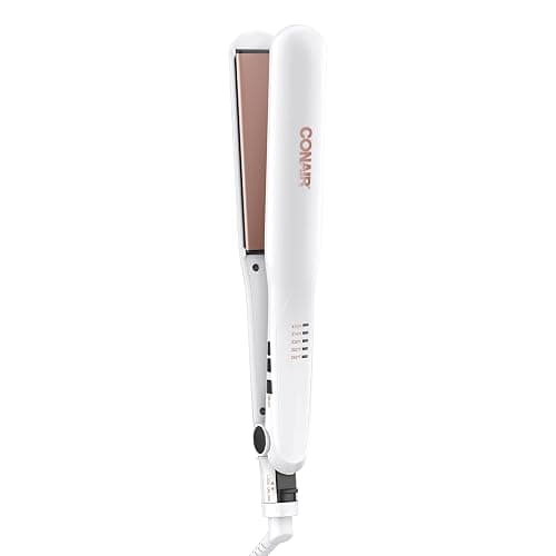 Conair Double Ceramic Flat Iron, 1 1/4-inch Hair Straightener - Image 1