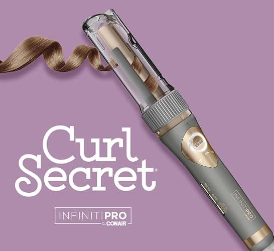 Conair Curl Secret Ceramic Auto ¾” Barrel Hair Curler - multiple 5 heat settings - Custom 3 curl directions (left, right and Alternating) -High heat up to 210°C (410°F), Auto off for safety, Dual Voltage thumbnail 9