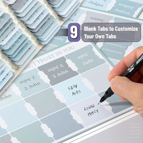 Mr. Pen- Bible Tabs, 75 Tabs, Laminated Bible Tabs for Women and Men, Bible Tabs for Study Bible, Bible Index Tabs, Bible Book Tabs, Bible Labels Tabs, Mr Pen Bible Tabs thumbnail 3
