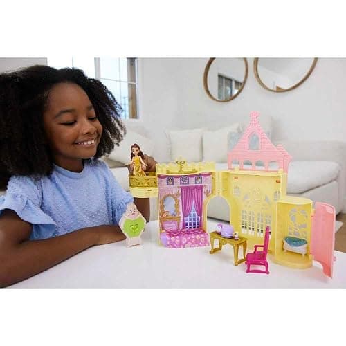Mattel Disney Princess Toys, Storytime Stackers Belle's Castle, Stackable Doll House with Small Doll & 9 Pieces, Inspired by The Disney Movie thumbnail 2