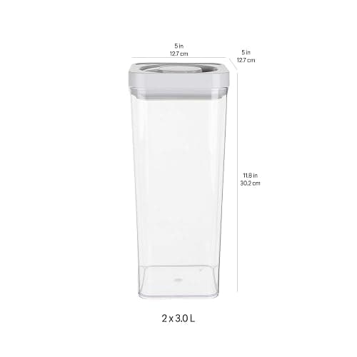 Amazon Basics Airtight Food Storage Containers, BPA Free, with Twist/Turn Lids, for Kitchen Pantry Organization, 10-Piece Square Set, Clear Plastic thumbnail 8