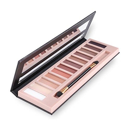 BestLand 2 Pack 12 Colors Makeup Nude Colors Eyeshadow Palette Natural Nude Matte Shimmer Glitter Pigment Eye Shadow Pallete Set Waterproof Smokey Professional Beauty Makeup Kit (2 PCS) - Matte + Shimmer thumbnail 6