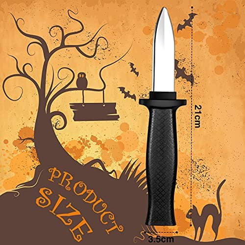 Sumind 4 Pieces Retractable Fake Knife Retractable Prop Knife Gag Magic Toy Fake Dagger Halloween Joke Disappear Blade Trick for Playing Joke thumbnail 3