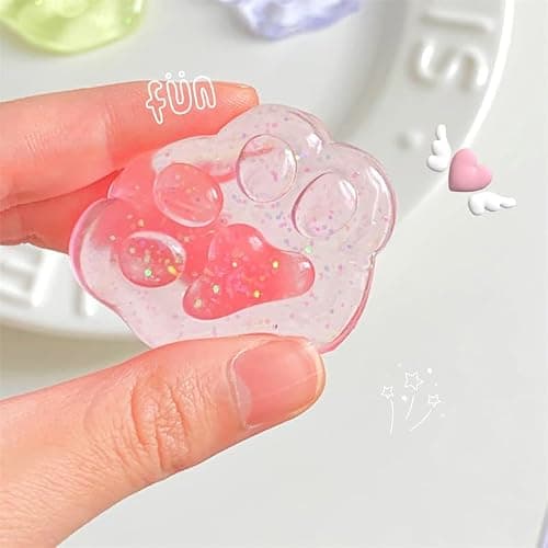 Cat Paw Taba Squishy Toy, Taba Squishy Paw, Cat Paw Squishy Toys, Cat Paw Squeeze Toy for Stress Relief, Ultra-Soft Quick Recovery Cat Paw Pinch Toy Squishy Toys (Blue) thumbnail 2