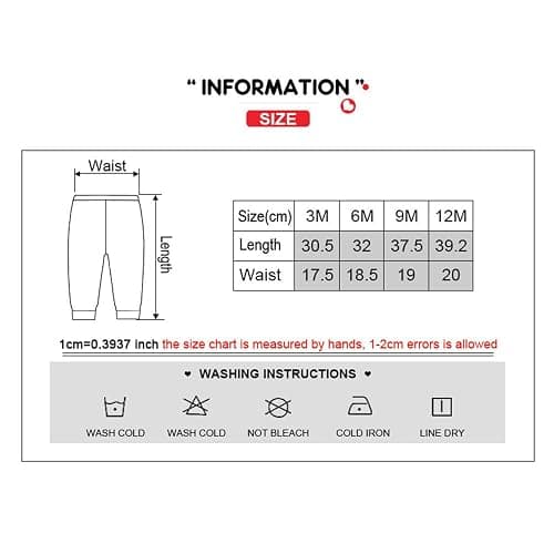JELYLOVE Unisex Baby Boy Girl Pants Sets Cotton Soft Infants Bottoms Casual 5 Pack 0-12 Month Babies' Leggings thumbnail 3