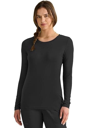 Healing Hands Women's Underscrub Soft Knit Melissa Longsleeve Scrub Tee with Breathable & Easy Care Fabric 5047 thumbnail 2