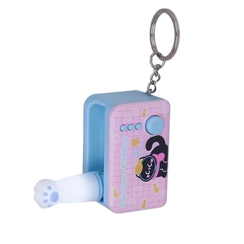 NUEAYMS Glowing Cat Paw Keychain With LED Light For Night Safety Stress Relief Bouncy Design - Image 1