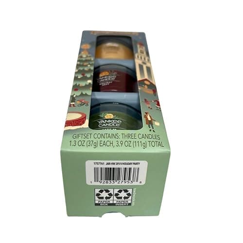 Yankee Candle Holiday Party Mini Scented Candle Gift Set - Vanilla Cupcake, Holiday Zest, Sage & Citrus thumbnail 3
