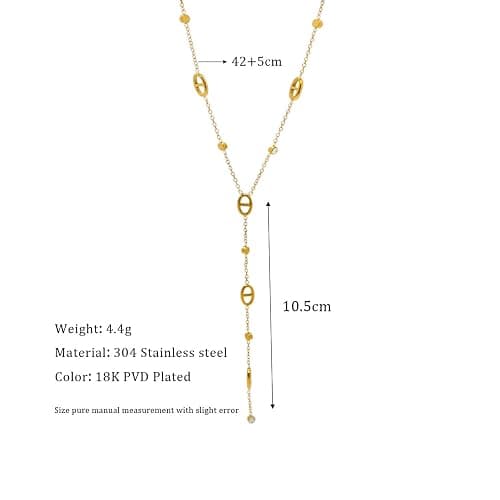 Générique Collier LONG MAILLE MARINE Collier y Acier Inoxydable Sautoir Plongeante Femme Collier Femme Acier Inoxydable Maille Marine Long En Y Pour Soirée thumbnail 5