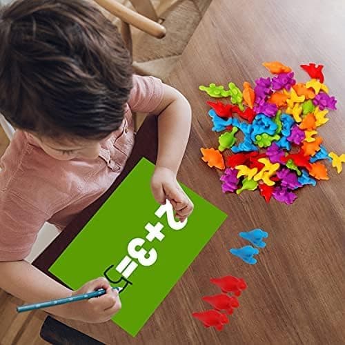 Counting Dinosaurs Montessori Toys for 3 4 5 Years Old Boys Girls Toddler Manipulatives Preschool Learning Activities Kindergarten Educational Sensory Fine Motor Skills Toys for Kids Ages 2-4 3-5 4-8 thumbnail 2