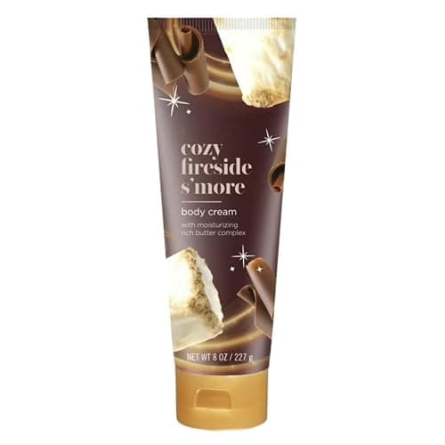 Moisturizing Shea Butter Body Cream – Hydrating Lotion with Long-Lasting Softness & Nourishment – Cozy Fireside S’more Scent – For Dry Skin – 8 oz, 1 Pack (Packaging May Vary) - Image 1